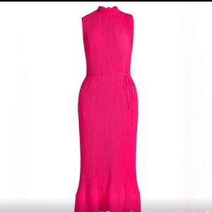 Milly Melina Pleated Midi Dress